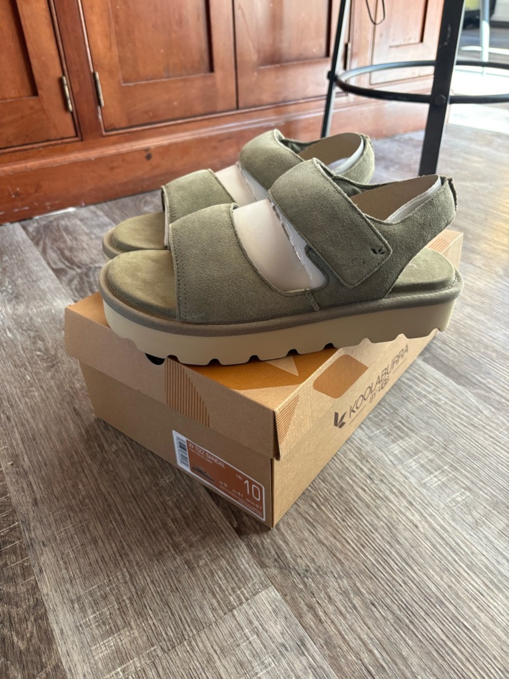 Koolaburra by Igg Olive Suede Platform Sandals